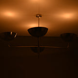 Modern Brass Chandelier – Customizable 4-Light Ceiling Fixture Uplifting Light | Handmade Lighting - 32267