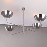 Modern Brass Chandelier – Customizable 4-Light Ceiling Fixture Uplifting Light | Handmade Lighting - 32267