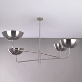 Modern Brass Chandelier – Customizable 4-Light Ceiling Fixture Uplifting Light | Handmade Lighting - 32267