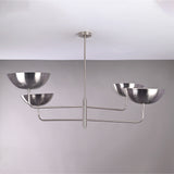 Modern Brass Chandelier – Customizable 4-Light Ceiling Fixture Uplifting Light | Handmade Lighting - 32267