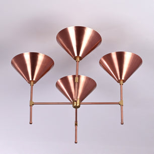 4 Lights Brass Pendant Lamp 24