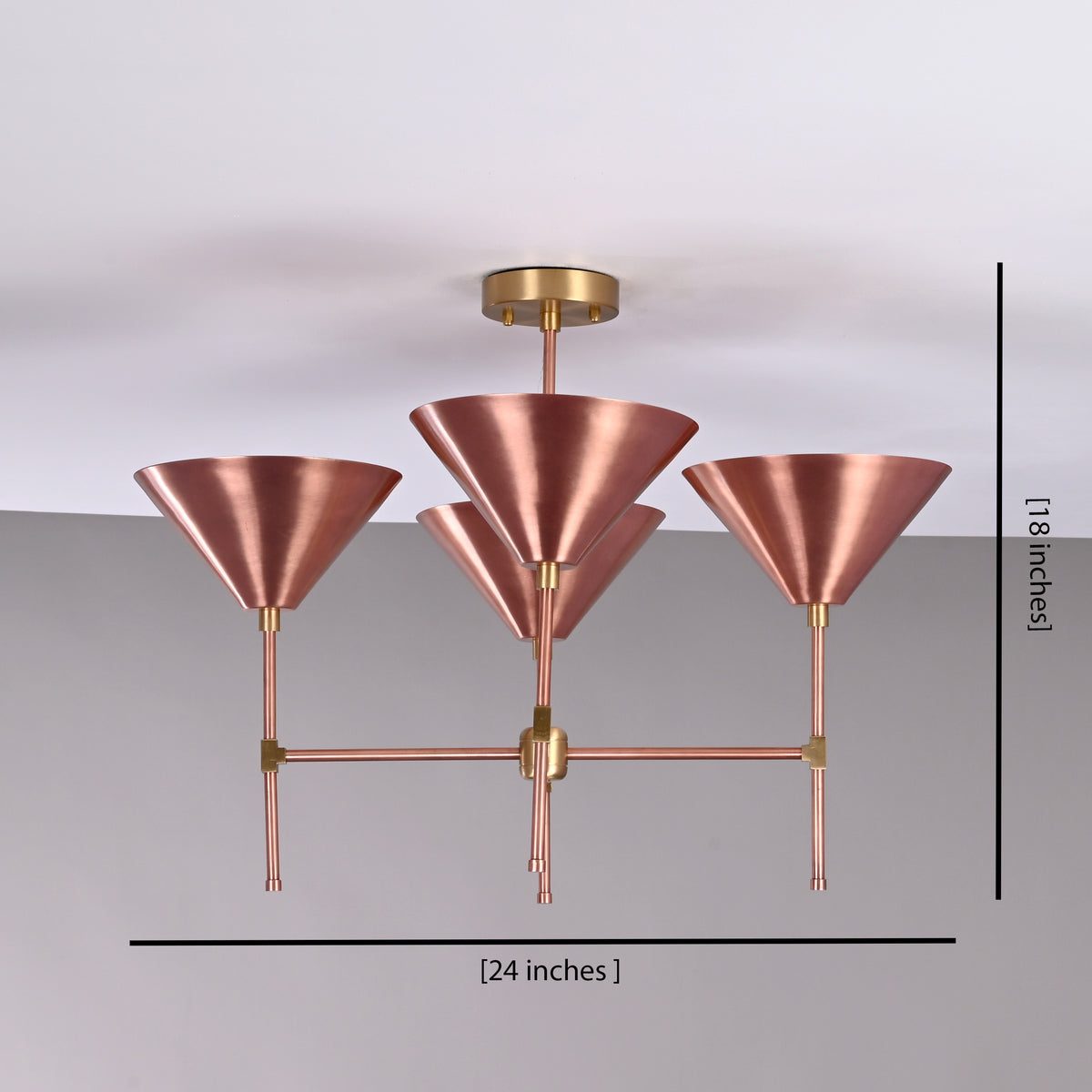 Tokyo Apex  -  Uplifting Mid-century Chandelier - 4 Lights - 32269
