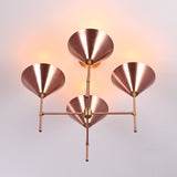 Tokyo Apex  -  Uplifting Mid-century Chandelier - 4 Lights - 32269