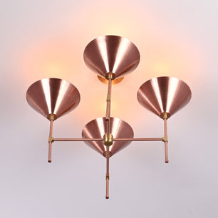 4 Lights Brass Pendant Lamp 24