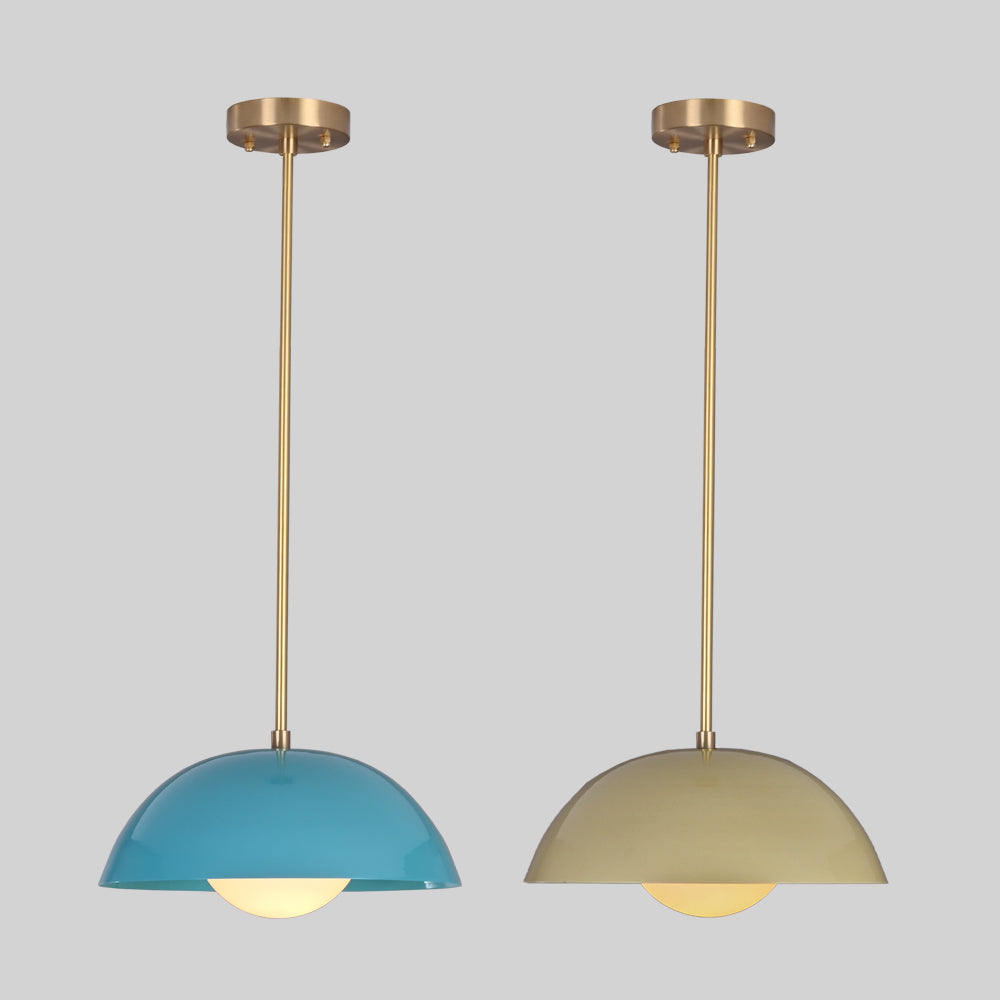 Handcrafted Modern Brass Pendant Light Set (Set of 2) – Customizable Hanging Lamps for Home & Commercial Spaces - 32271