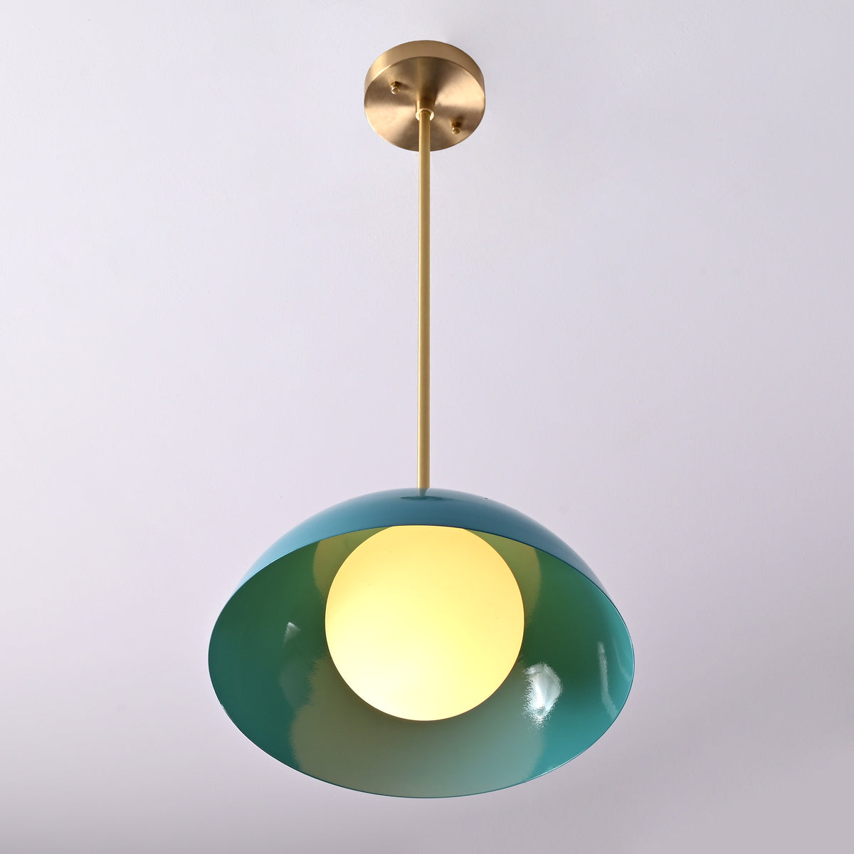 Handcrafted Modern Brass Pendant Light Set (Set of 2) – Customizable Hanging Lamps for Home & Commercial Spaces - 32271