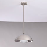 Modern Brushed Steel Pendant Light – Customizable Minimalist Dome Chandelier - 32276