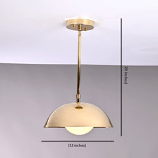 Handcrafted Modern Brass Pendant Light – Customizable Dome Chandelier –  - 32277