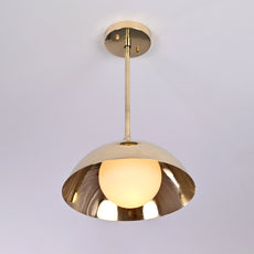 Handcrafted Modern Brass Pendant Light – Customizable Dome Chandelier –  - 32277