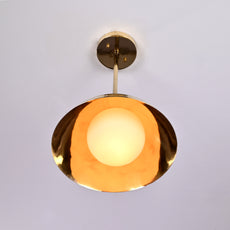 Handcrafted Modern Brass Pendant Light – Customizable Dome Chandelier –  - 32277