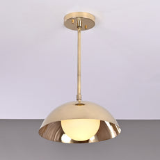 Handcrafted Modern Brass Pendant Light – Customizable Dome Chandelier –  - 32277