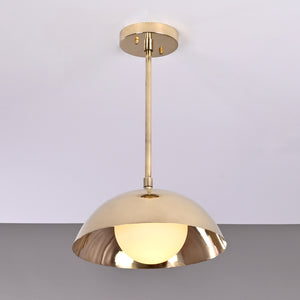 Handcrafted Modern Brass Pendant Light – Customizable Dome Chandelier –  - 32277
