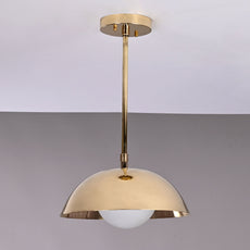 Handcrafted Modern Brass Pendant Light – Customizable Dome Chandelier –  - 32277