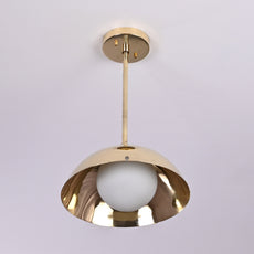 Handcrafted Modern Brass Pendant Light – Customizable Dome Chandelier –  - 32277