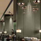 Custom 4-Light Uplight Chandelier | Brass or Copper Finish Painted or Patina Options - 32278