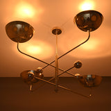 Custom 4-Light Uplight Chandelier | Brass or Copper Finish Painted or Patina Options - 32278