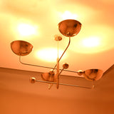 Custom 4-Light Uplight Chandelier | Brass or Copper Finish Painted or Patina Options - 32278