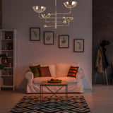 Custom 4-Light Uplight Chandelier | Brass or Copper Finish Painted or Patina Options - 32278