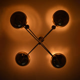 Custom 4-Light Uplight Chandelier | Brass or Copper Finish Painted or Patina Options - 32278