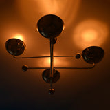 Custom 4-Light Uplight Chandelier | Brass or Copper Finish Painted or Patina Options - 32278