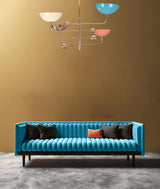 Custom 4-Light Uplight Chandelier | Brass or Copper Finish Painted or Patina Options - 32279