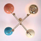 Custom 4-Light Uplight Chandelier | Brass or Copper Finish Painted or Patina Options - 32279