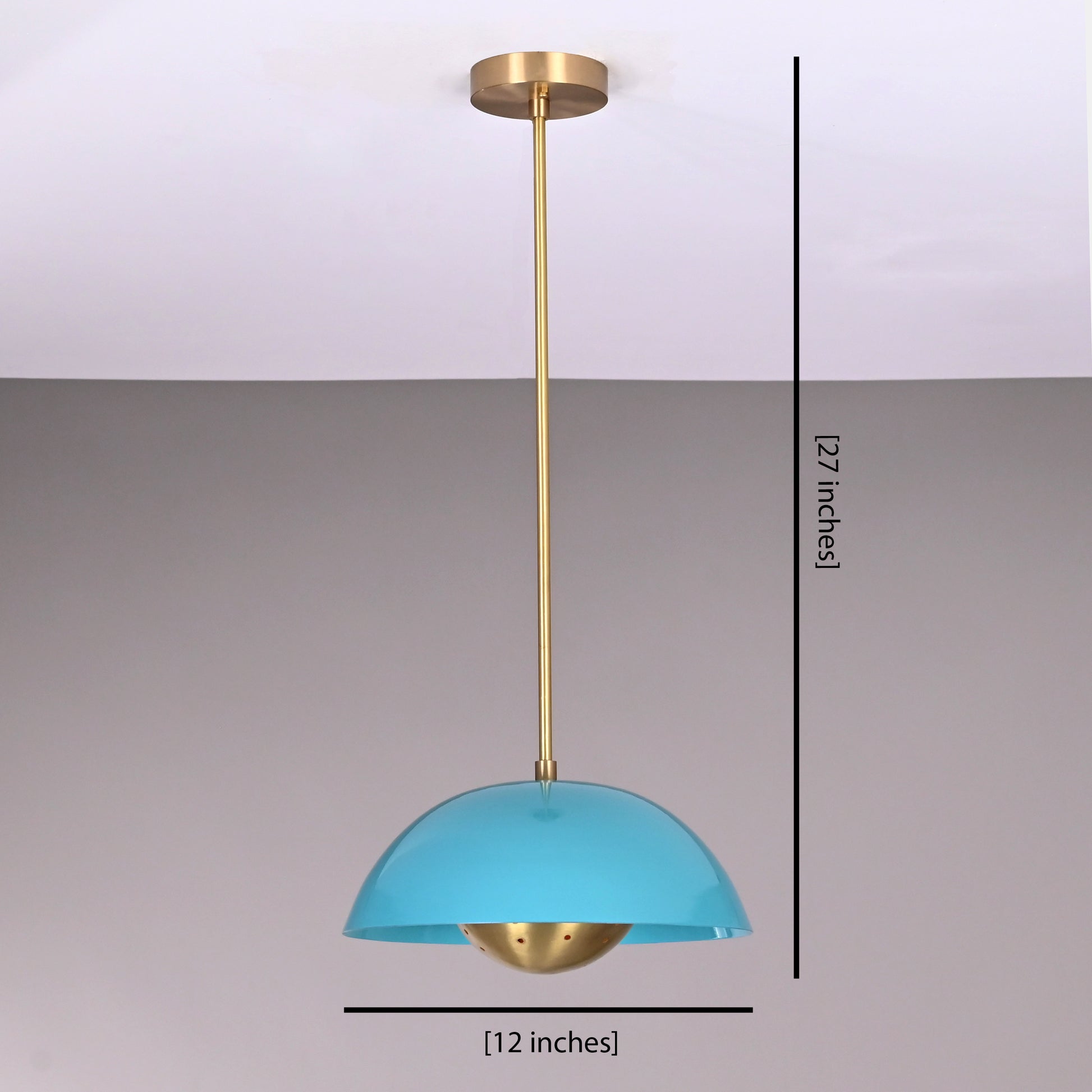 Brass Pendant Lamp 12" Diameter - 32281