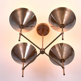 Barcelona Apex  -  Uplifting Brass Chandelier - 4 Lights - 32282