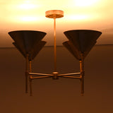 Barcelona Apex  -  Uplifting Brass Chandelier - 4 Lights - 32282