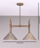 4 Lights Brass Pendant Lamp 24