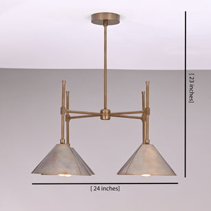 4 Lights Brass Pendant Lamp 24