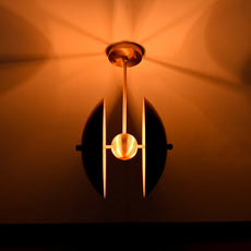 Sculptural Brass Pendant Chandelier – Modern Artisan Ceiling Light - 32284