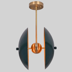 Sculptural Brass Pendant Chandelier – Modern Artisan Ceiling Light - 32284