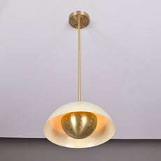 Industrial Brass Made, Brass Pendant Lamp Bedside Light Bistro Chandelier 1960's Minimalist Designer Suspended Counter Ceiling No-Glare Ambient No-Shadow Uplifting