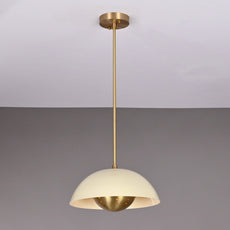 Industrial Brass Made, Brass Pendant Lamp Bedside Light Bistro Chandelier 1960's Minimalist Designer Suspended Counter Ceiling No-Glare Ambient No-Shadow Uplifting