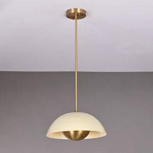 Industrial Brass Made, Brass Pendant Lamp Bedside Light Bistro Chandelier 1960's Minimalist Designer Suspended Counter Ceiling No-Glare Ambient No-Shadow Uplifting