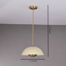 Industrial Brass Made, Brass Pendant Lamp Bedside Light Bistro Chandelier 1960's Minimalist Designer Suspended Counter Ceiling No-Glare Ambient No-Shadow Uplifting