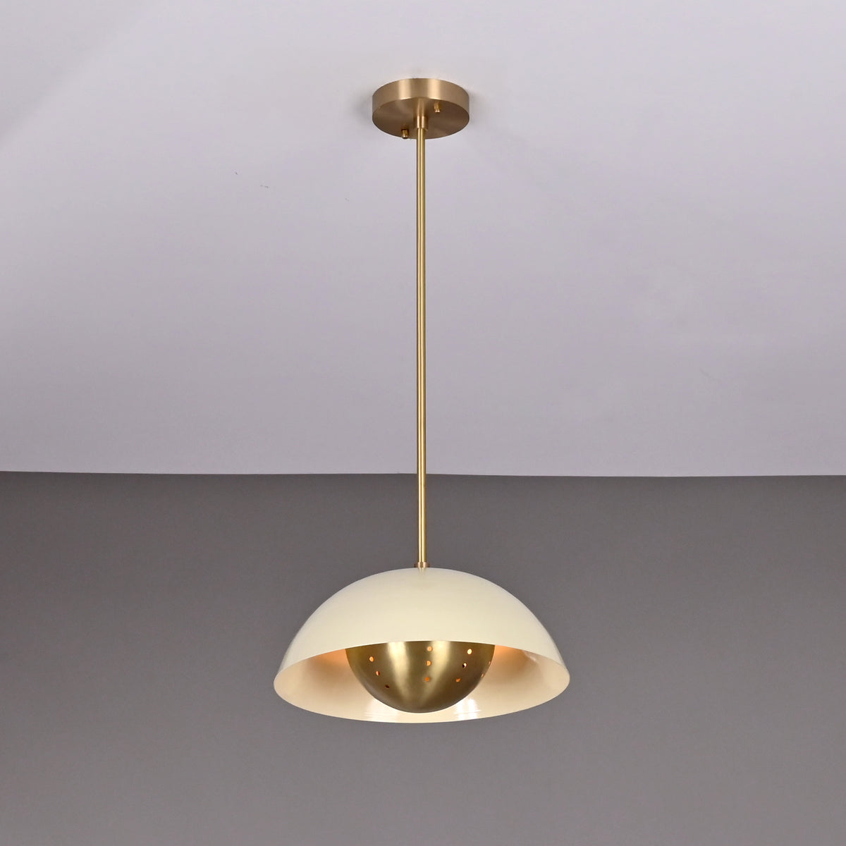 Rome Discus  -  Uplifting Brass Chandelier - 2 Lights - 32285