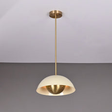 Industrial Brass Made, Brass Pendant Lamp Bedside Light Bistro Chandelier 1960's Minimalist Designer Suspended Counter Ceiling No-Glare Ambient No-Shadow Uplifting