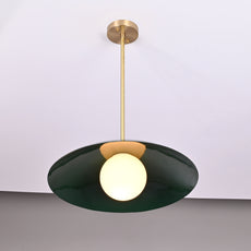 Industrial Brass Made, Large Brass Pendant Lamp Bedside Light Bistro Chandelier 1960's Minimalist Designer Suspended Corner Entrance Bar Counter Glass 18