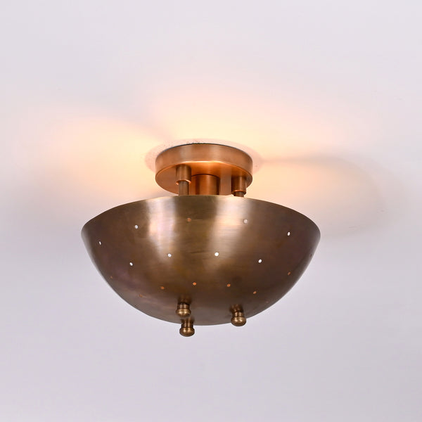 12" Brass Pendant Flush Mount - 32287