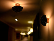 Modern Flush Mount Dome Light | Custom Brass or Painted Finish Uplight Ceiling Fixture - 32287
