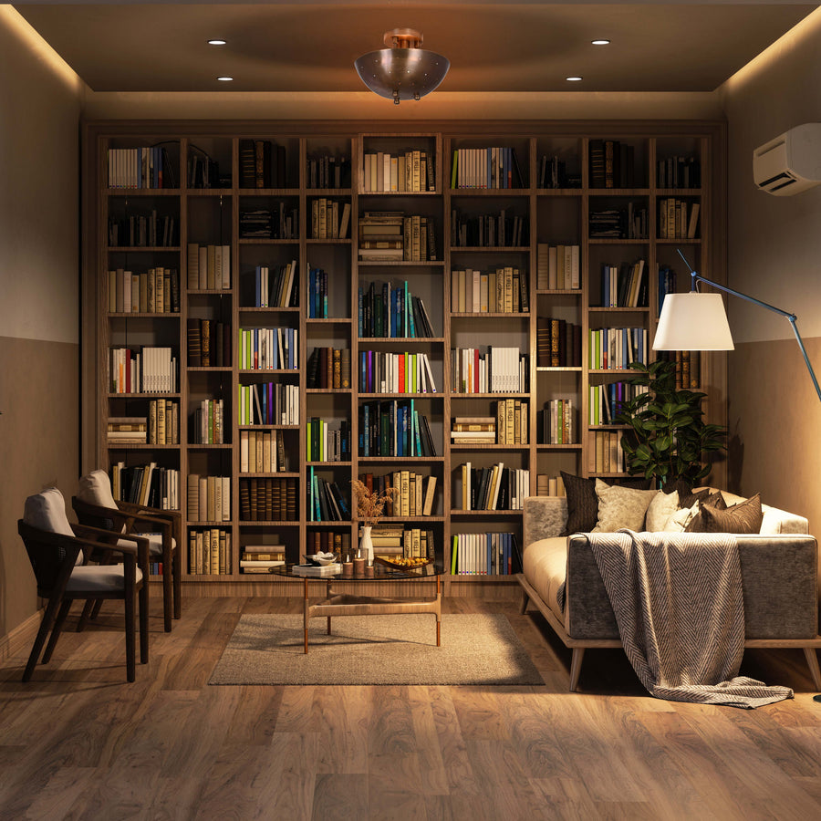 Modern Flush Mount Dome Light | Custom Brass or Painted Finish Uplight Ceiling Fixture - 32287