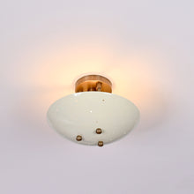 Modern Flush Mount Dome Light | Custom Brass or Painted Finish Uplight Ceiling Fixture - 32288
