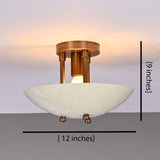 Modern Flush Mount Dome Light | Custom Brass or Painted Finish Uplight Ceiling Fixture - 32288