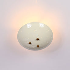 Modern Flush Mount Dome Light | Custom Brass or Painted Finish Uplight Ceiling Fixture - 32288