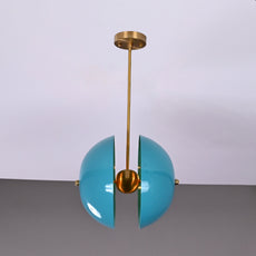 Brass Leaf Studio Industrial Brass Made, Brass Pendant Lamp Uplifting Drum Light Bistro Ambience Glare Chandelier 1960's Minimalist Designer Suspended Light