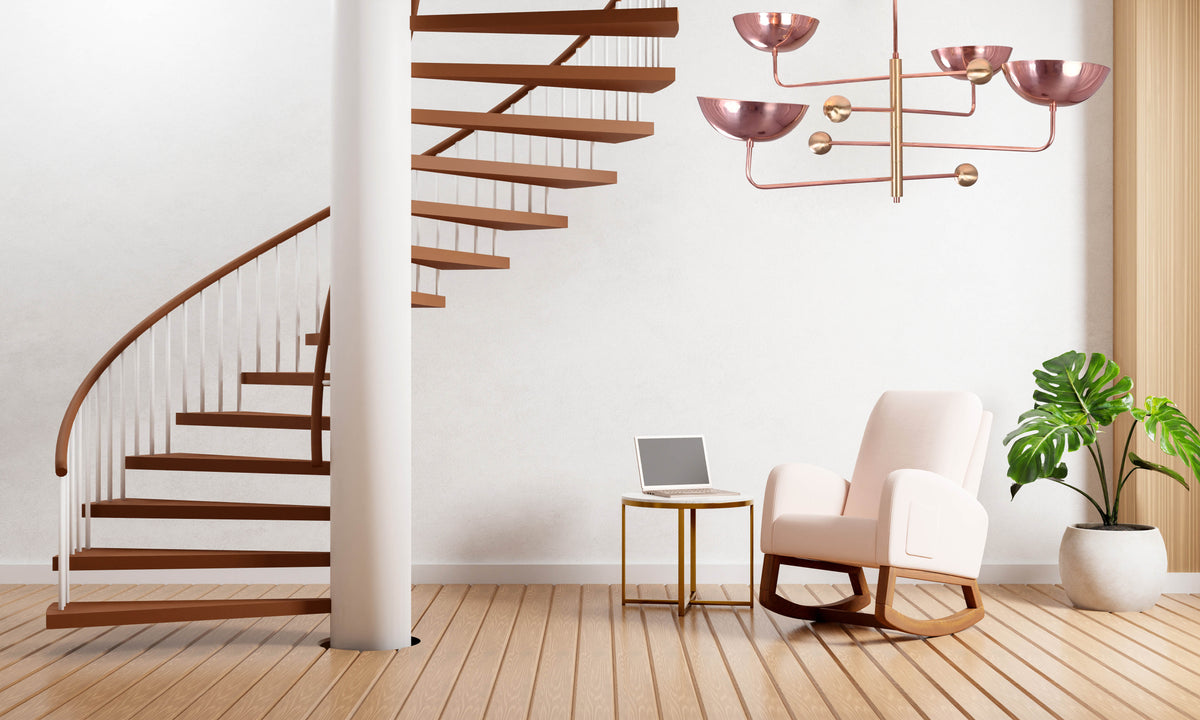 Custom 4-Light Uplight Chandelier | Brass or Copper Finish Painted or Patina Options - 32290