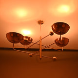 Custom 4-Light Uplight Chandelier | Brass or Copper Finish Painted or Patina Options - 32290