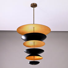 Modern Disc Chandelier – Customizable Finish Sculptural Statement Lighting - 32291